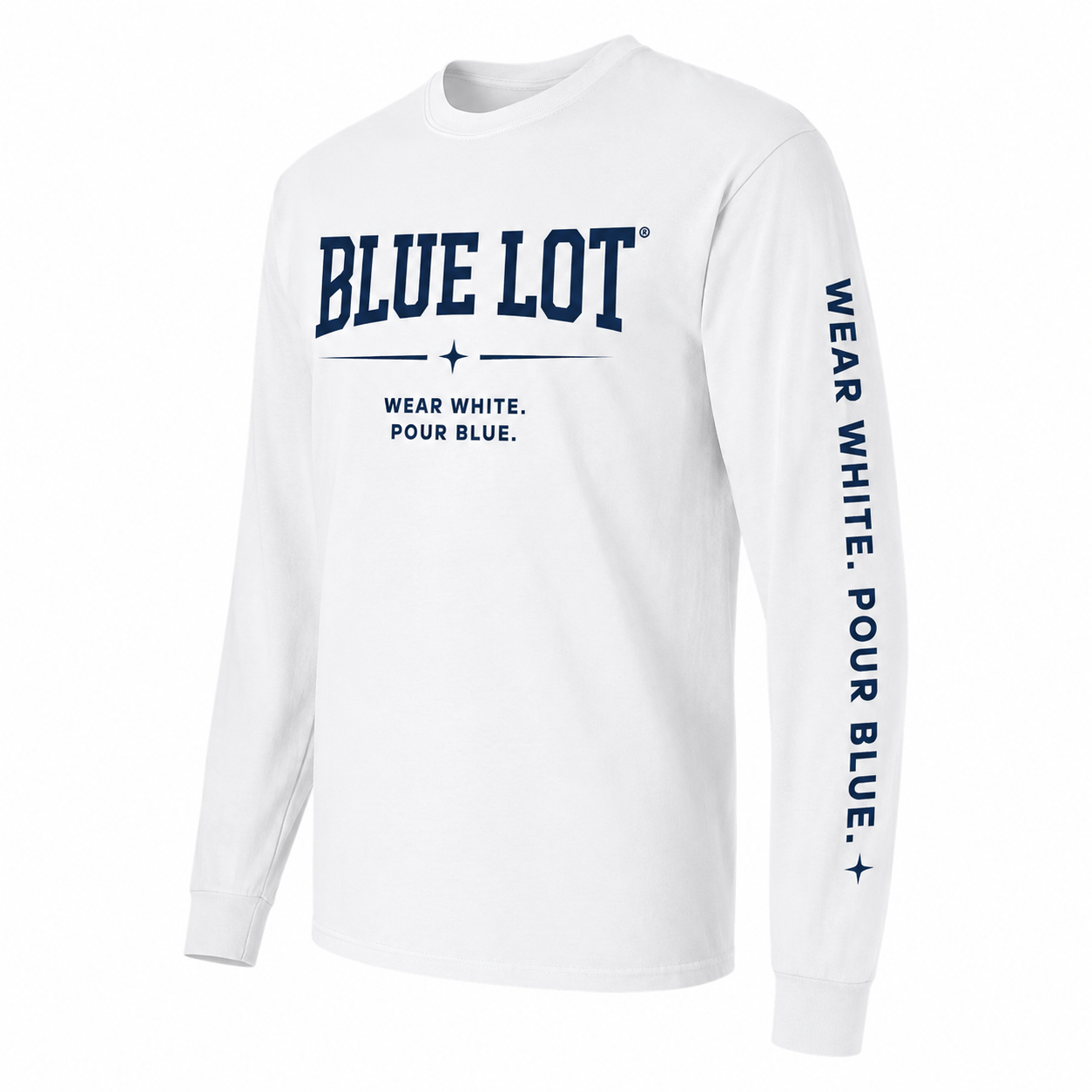PRE-ORDER NOW! Blue Lot® All White for 5 Long Sleeve Tee - Small
