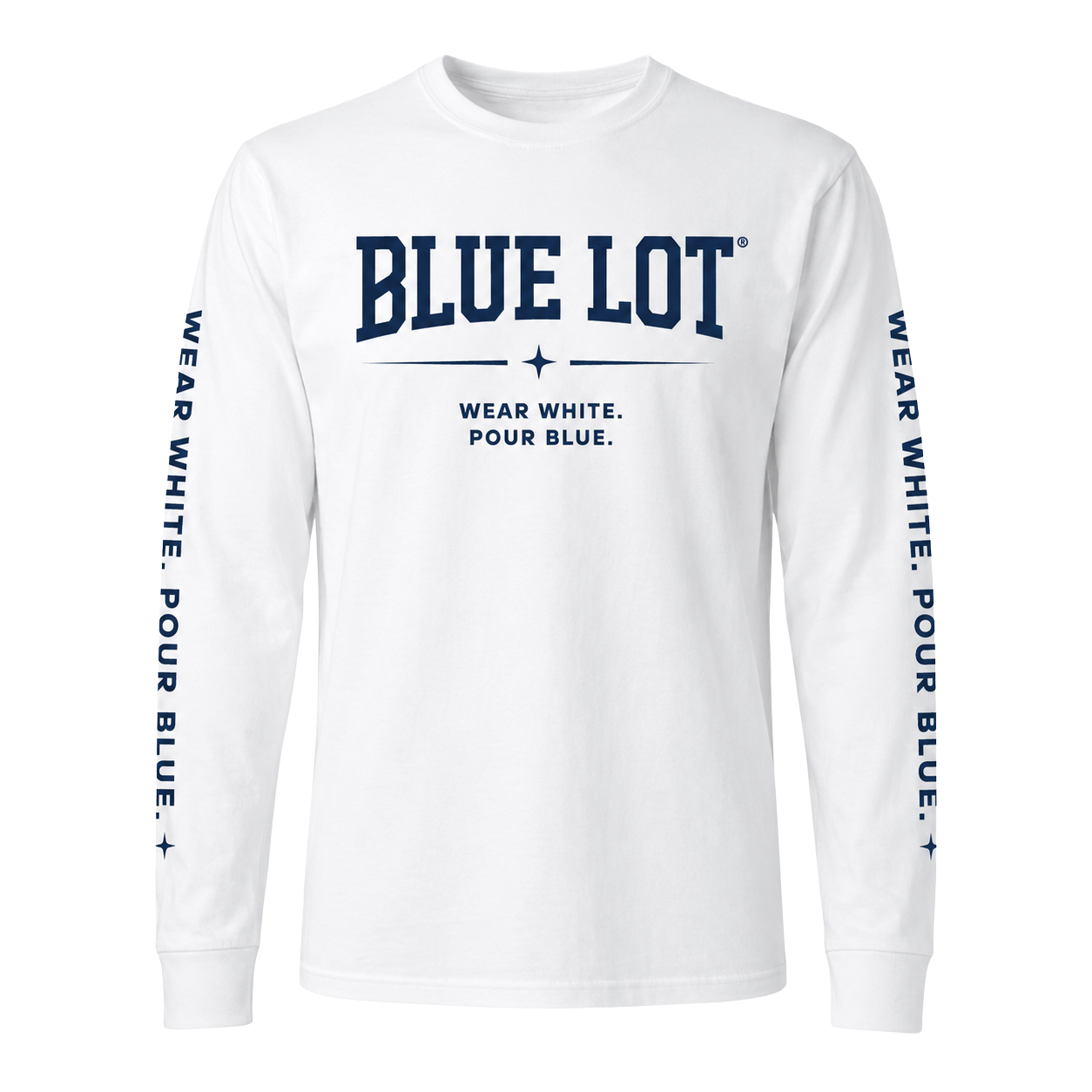 PRE-ORDER NOW! Blue Lot® All White for 5 Long Sleeve Tee - Small
