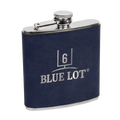 PRE-ORDER NOW! Blue Lot® 6 oz Leather Flask